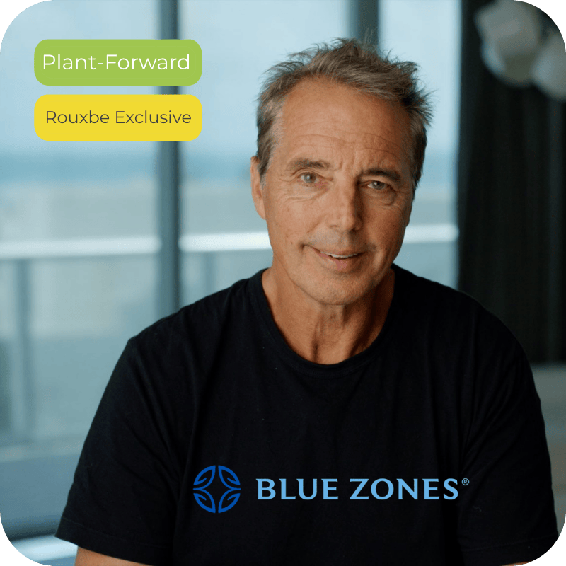 Photo of Dan Buettner Blue Zones Founder with decorative image bugs